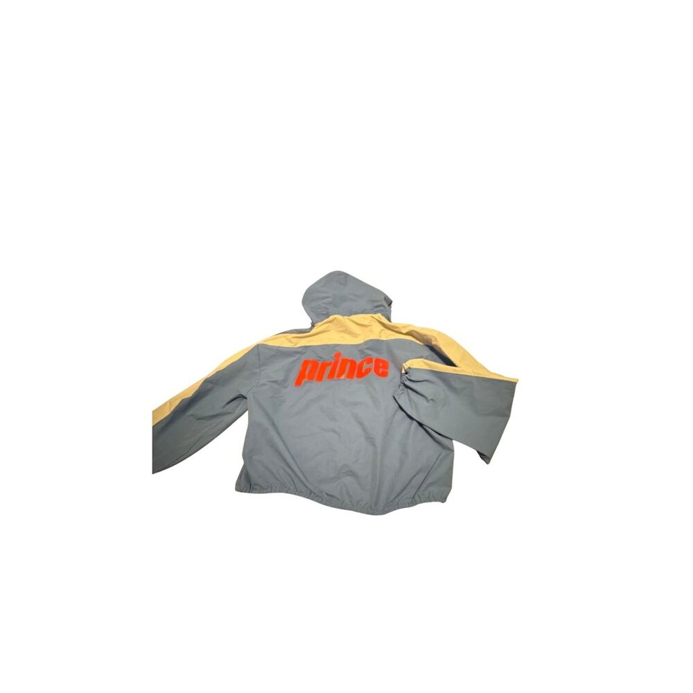 Prince Pickleball Lightweight Hooded Jacket Blue and White Full Zip Windbreaker